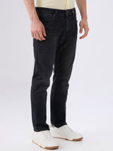Men's Black Casual Straight Fit Jeans