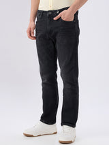 Men's Black Casual Straight Fit Jeans