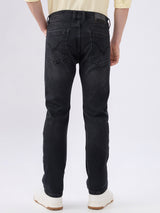 Men's Black Casual Straight Fit Jeans