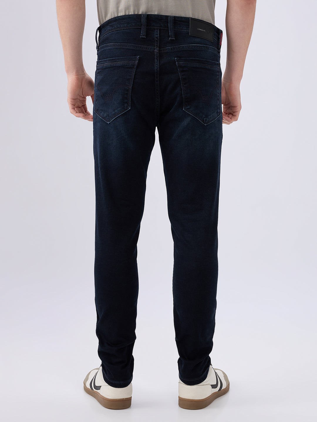 Men's Blue Mid-Rise Skinny Fit Cotton Blended Casual Jeans