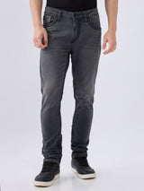 Men's Black Mid-Rise Skinny Fit Cotton Blended Casual Jeans