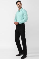 Men's Black Formal Solid Slim Fit Trouser