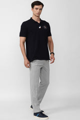 Men's Grey Casual Solid Slim Fit Trouser