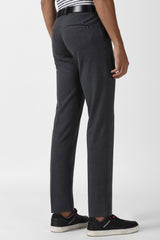 Men's Grey Casual Solid Slim Fit Trouser