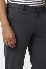 Men's Grey Casual Solid Slim Fit Trouser
