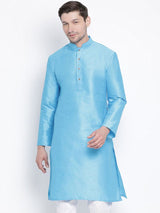 Men's Blue Festive Ethnic Full Sleeves Kurta