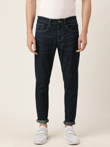 Men's Slim Fit Solid Mid Rise Jeans