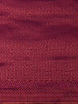 Women's Georgette Purple Woven Design Woven Saree With Blouse Piece