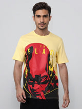 Men's Slim Fit Flash Printed Round Neck Tshirt