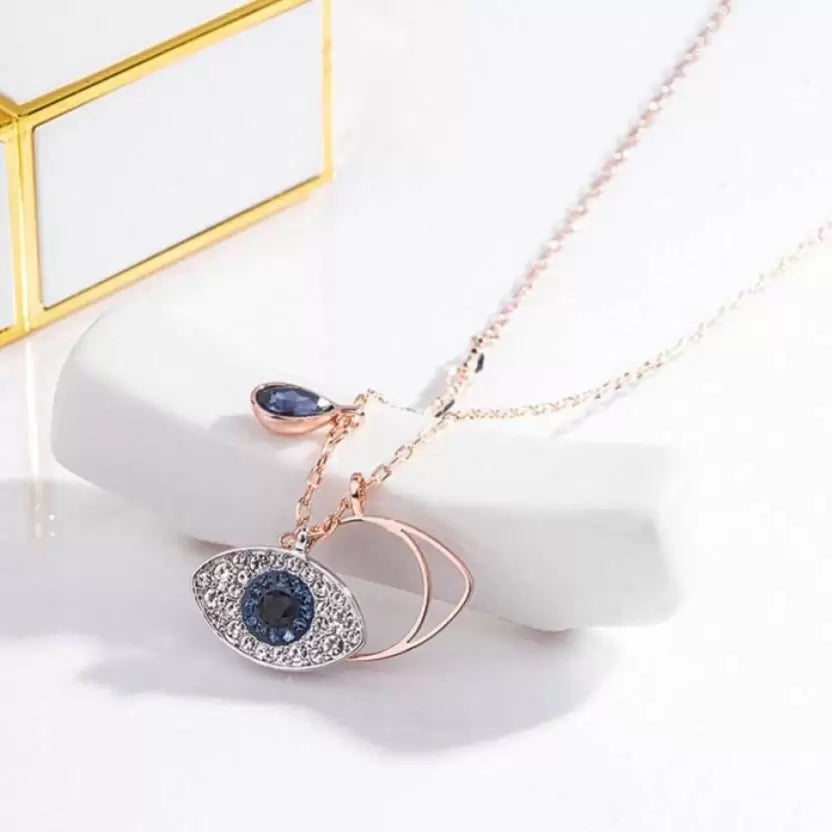 Women's Sapphire Evil Eye Necklace