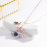 Women's Sapphire Evil Eye Necklace