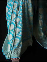 Women's Blue Silk Georgette Saree