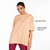 Unisex Honey Peach Casual Oversized Fit Half Sleeves Tshirt