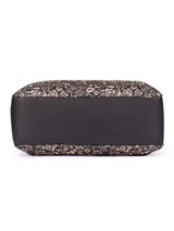 Women's Black Vegan Leather Finish Sling Bag - 11L