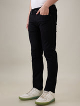 Men's Black Slim Fit Mid Rise Jeans