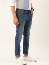 Men's Slim Fit Solid Low Rise Stretchable Jeans