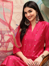 Women's Pink Kurta Set with Duppatta