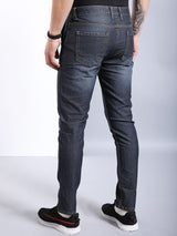 Men's Slim Fit Solid Mid Rise Jeans