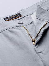 Men's Slim Fit Solid Mid Rise Chinos