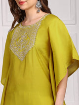 Women's Mustard 2 Pieces Set Kurta with Bottom