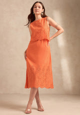 Women's Orange Party A-Line Dress