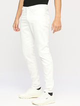 Mens White Slim Stretchable Jeans