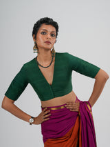 Women's Multicolor Cotton Acrylic Saree