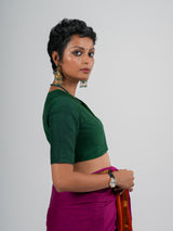 Women's Multicolor Cotton Acrylic Saree