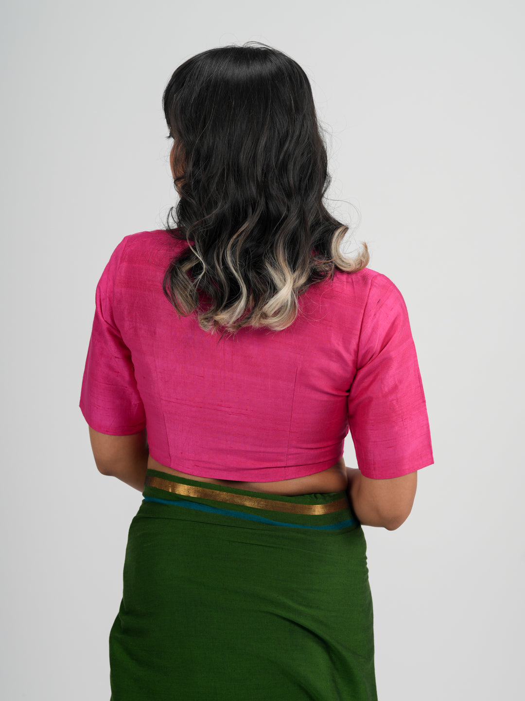 Women's Multicolor Cotton Acrylic Saree