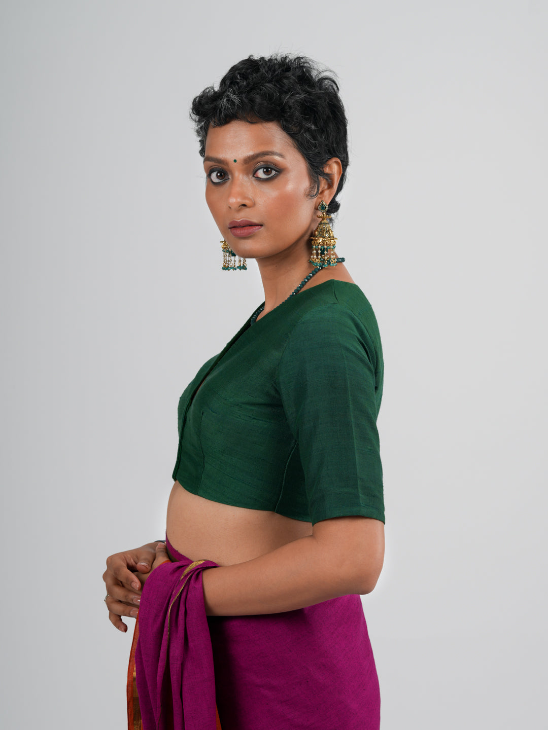 Women's Multicolor Cotton Acrylic Saree