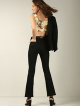Women's Black High Rise Petra Bootcut Jeans