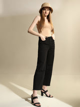 Women's Black High Rise Zoey Wide Leg Jeans