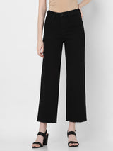 Women's Black High Rise Zoey Wide Leg Jeans
