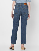 Women's Blue High Rise Jade Straight Fit Jeans