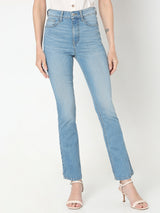 Women's Blue High Rise Petra Bootcut Jeans