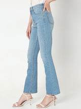 Women's Blue High Rise Petra Bootcut Jeans