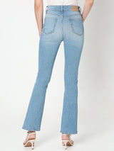 Women's Blue High Rise Petra Bootcut Jeans