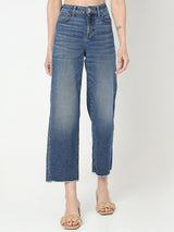 Women's Blue High Rise Zoey Wide Leg Jeans
