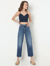 Women's Blue High Rise Zoey Wide Leg Jeans