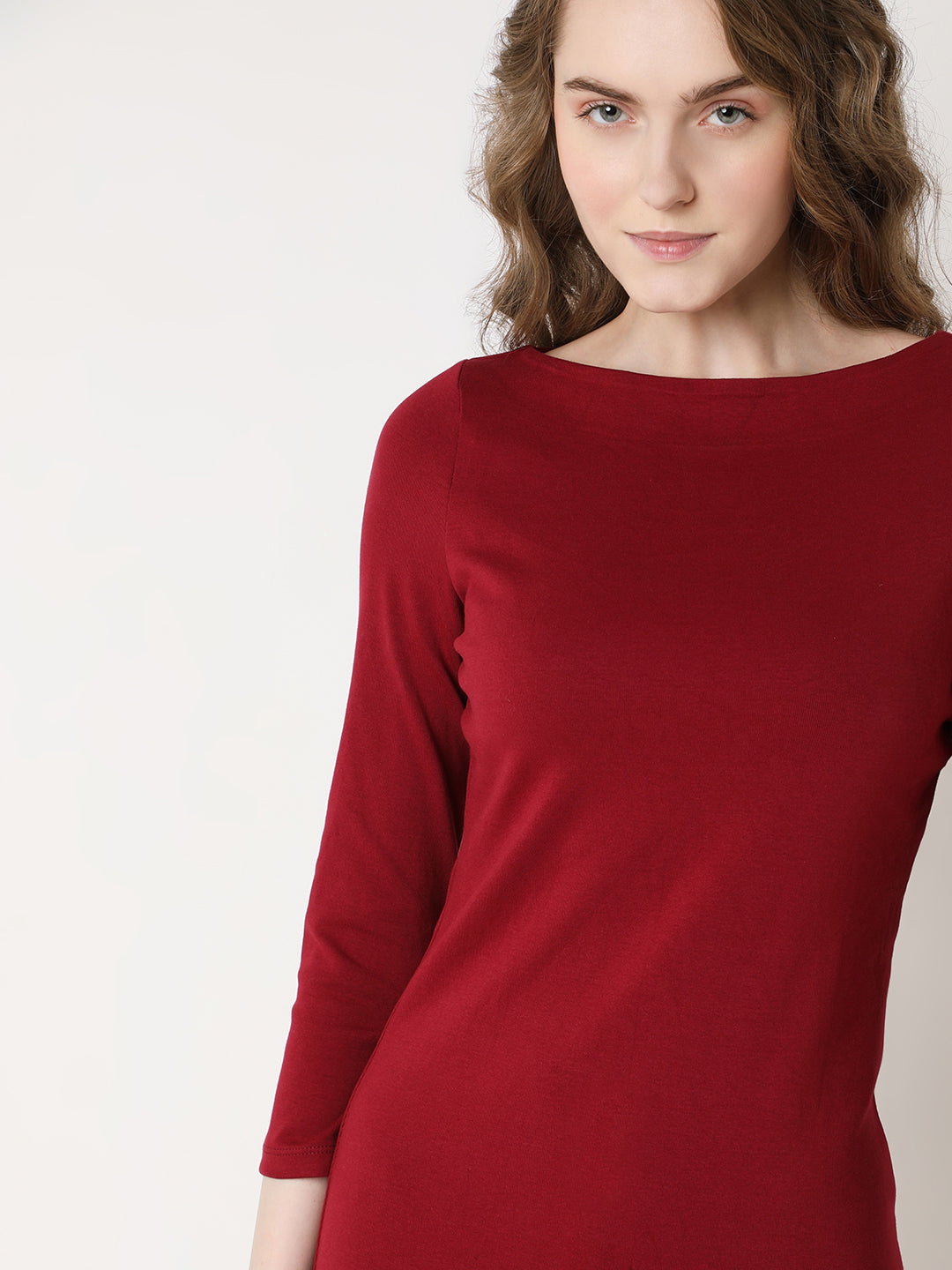 Women's Red Sheath Midi Dress