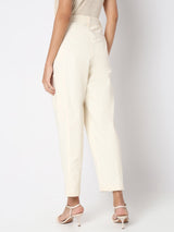 Women's White High Rise Pants