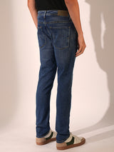 Men's Blue Casual Slim Fit Solid Jeans