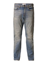 Men's Blue Casual Slim Fit Solid Mid Jeans