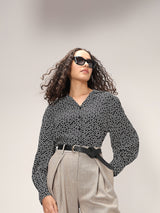 Women's Black Printed Shirt
