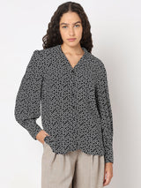 Women's Black Printed Shirt