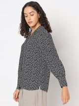 Women's Black Printed Shirt