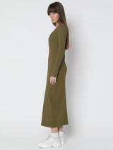 Women's Green Bodycon Midi Dress