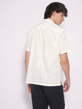 Men's White Casual  Half Sleeves Shirt