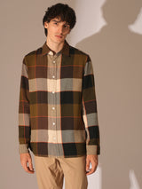 Men's Green Casual Checked Full Sleeves Shirt