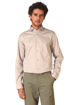 Men's Grey Formal Solid Full Sleeves Shirt